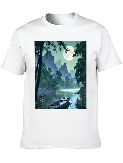 Scenic Moonlit River T-Shirt