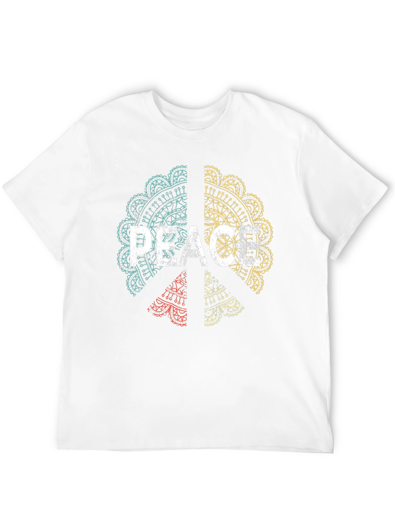 Peace Mandala Graphic Tee - Mens Black T-Shirt
