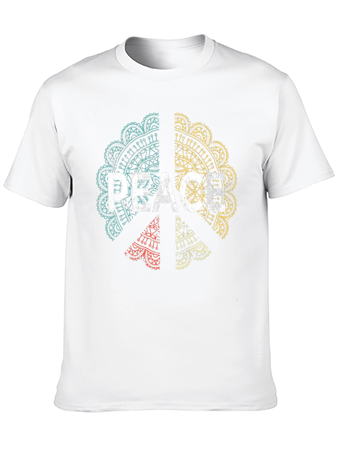 Peace Mandala Graphic Tee - Mens Black T-Shirt
