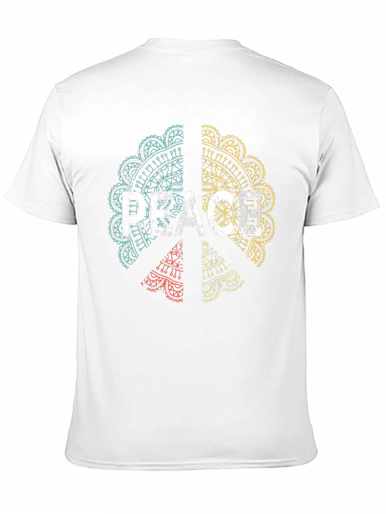 Peace Mandala Graphic Tee - Mens Black T-Shirt