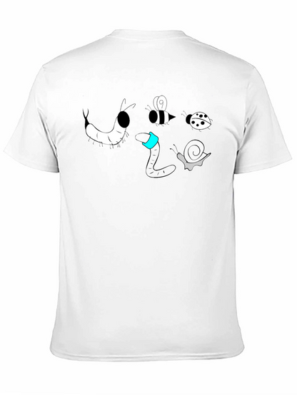 Cartoon Bug Graphic Black T-Shirt
