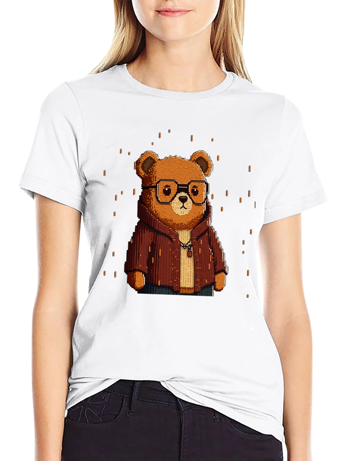 Pixel Art Bear T-Shirt