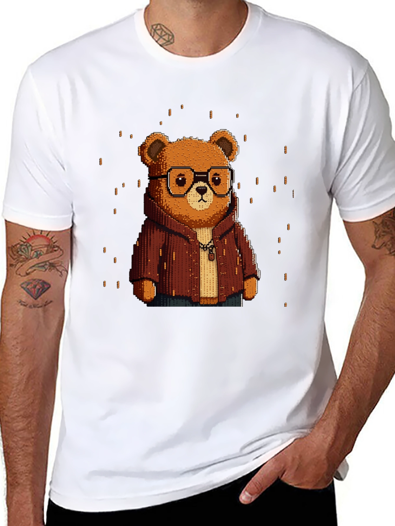 Pixel Art Bear T-Shirt