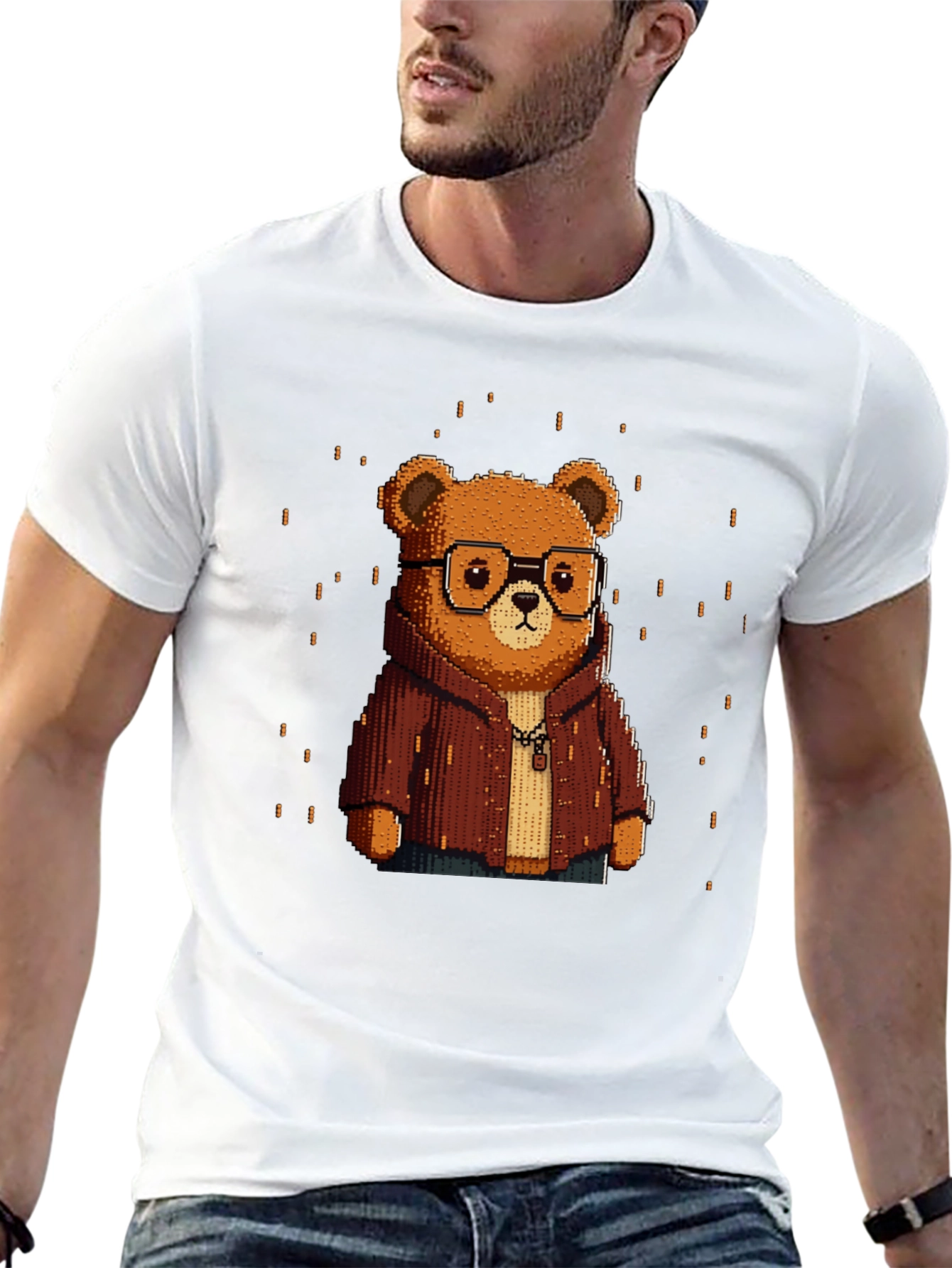 Pixel Art Bear T-Shirt