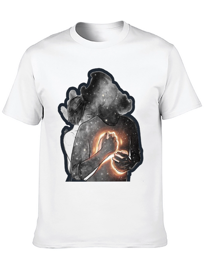 Celestial Embrace Graphic Tee - Modern Art Shirt