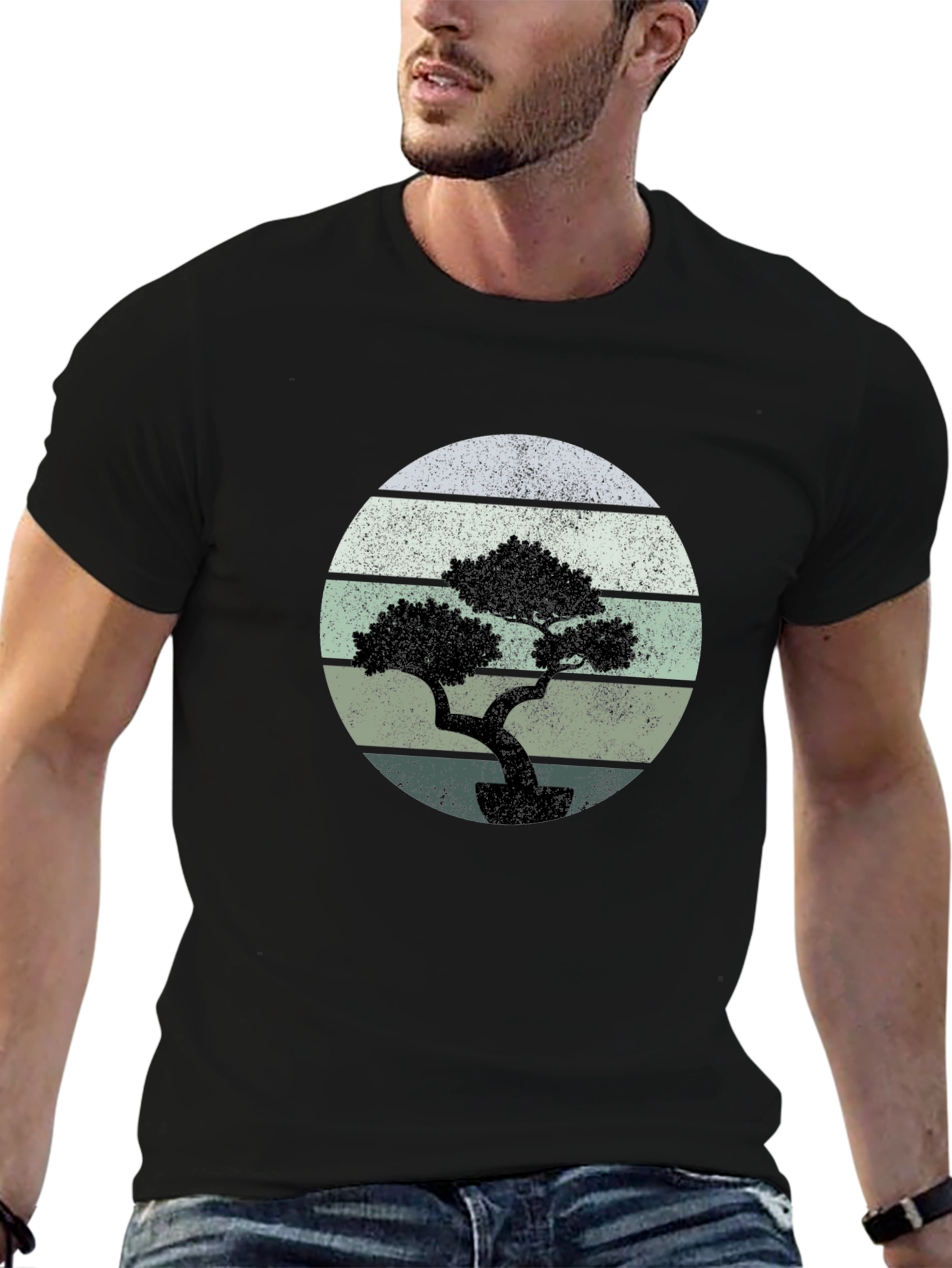 Bonsai Tree Graphic Tee - Retro Style