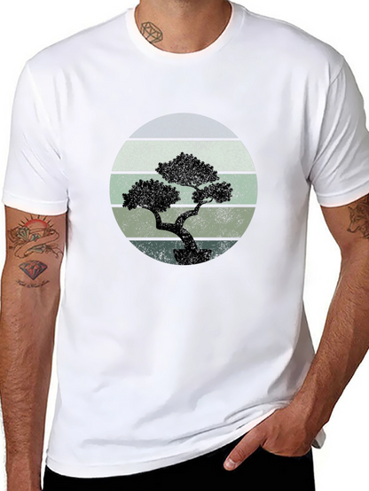 Bonsai Tree Graphic Tee - Retro Style