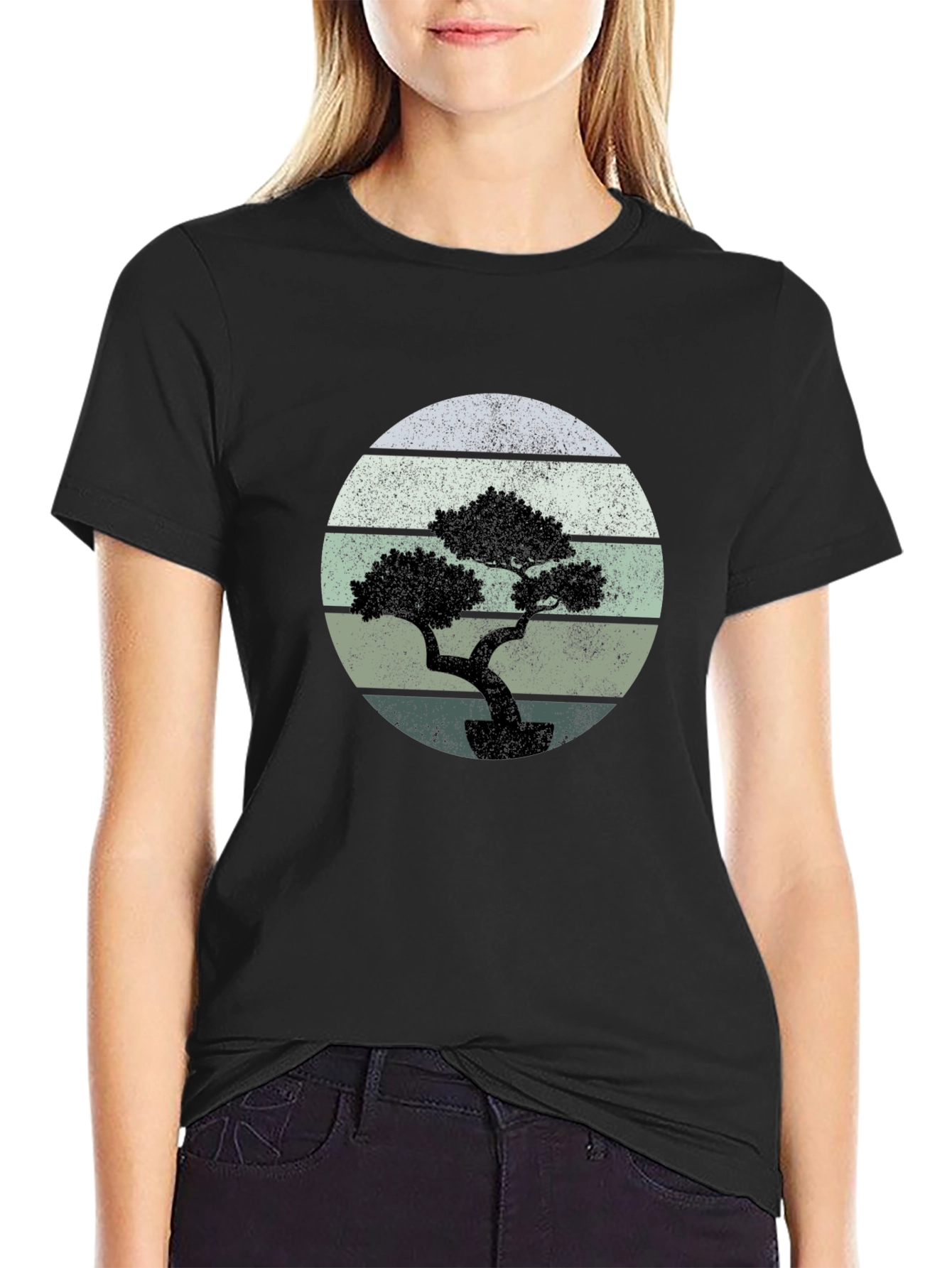 Bonsai Tree Graphic Tee - Retro Style