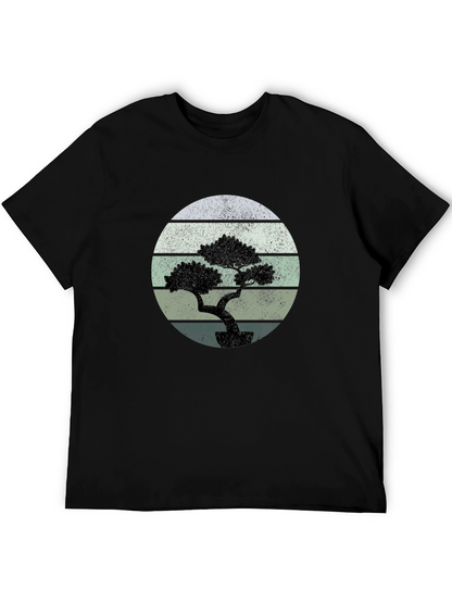 Bonsai Tree Graphic Tee - Retro Style