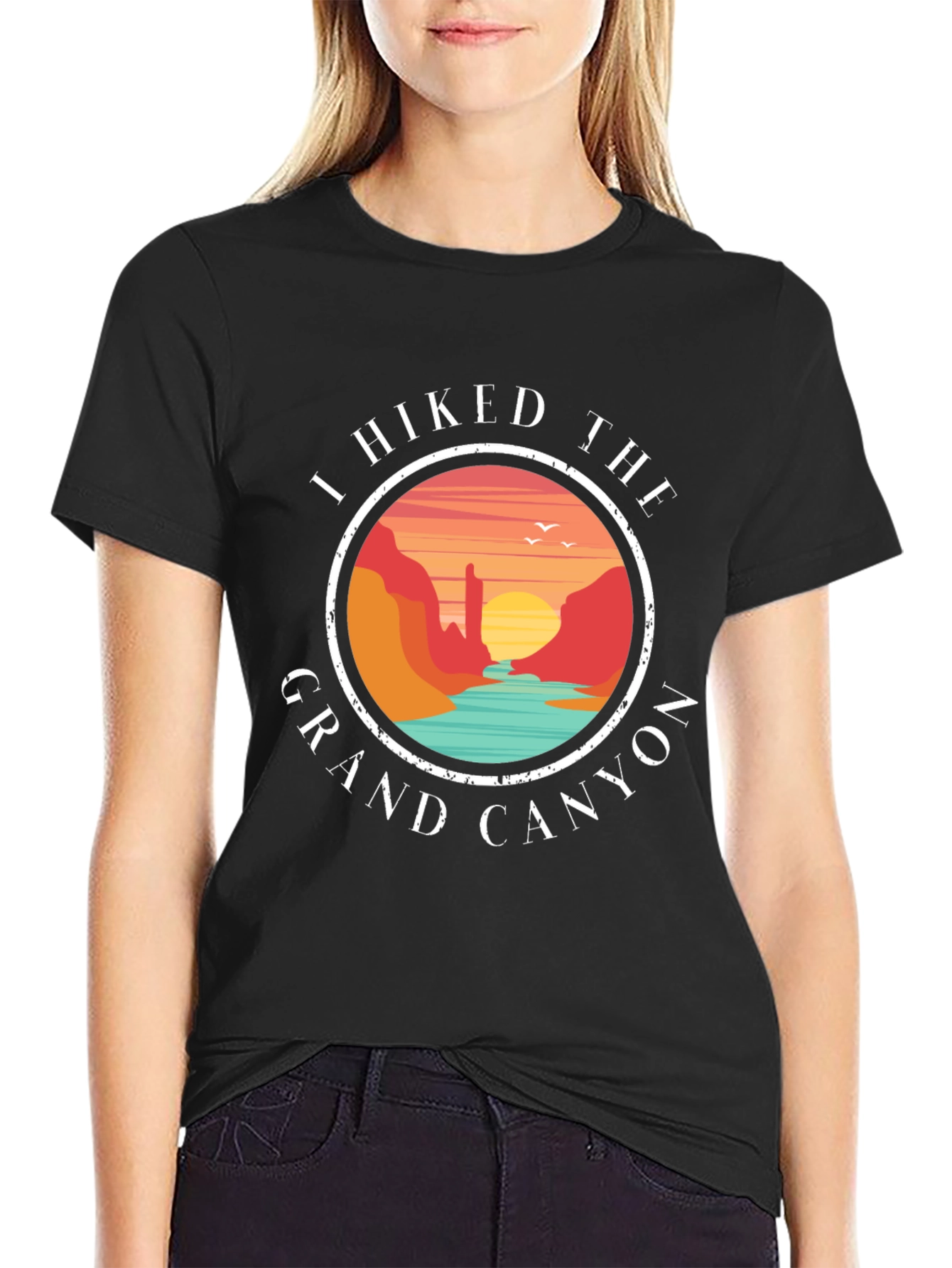 Grand Canyon Hiker T-Shirt - Scenic Design
