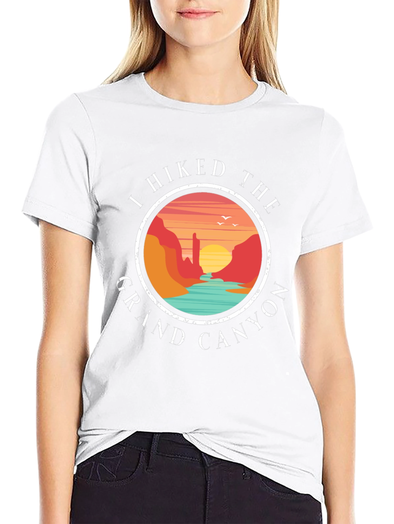 Grand Canyon Hiker T-Shirt - Scenic Design