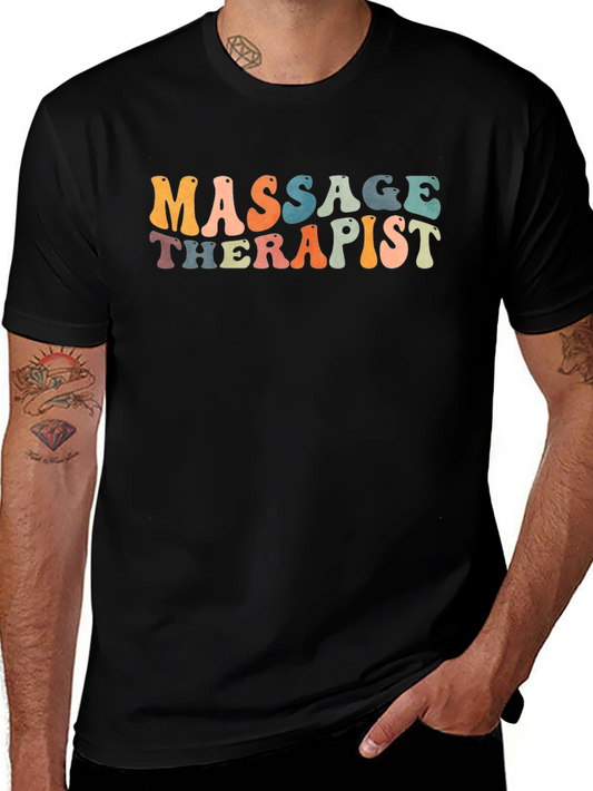 Massage Therapist Graphic T-Shirt - Unisex Black Tee
