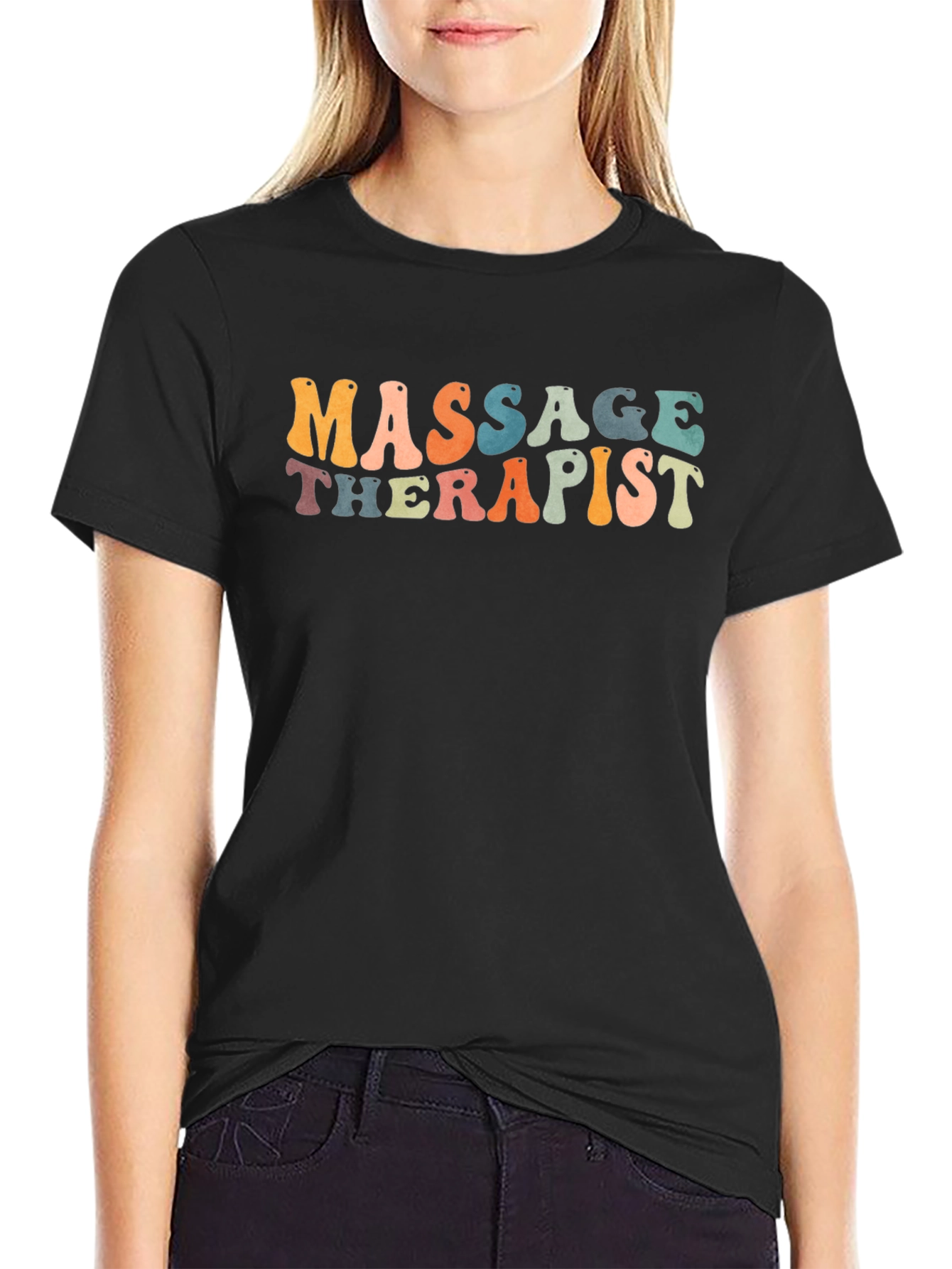 Massage Therapist Graphic T-Shirt - Unisex Black Tee