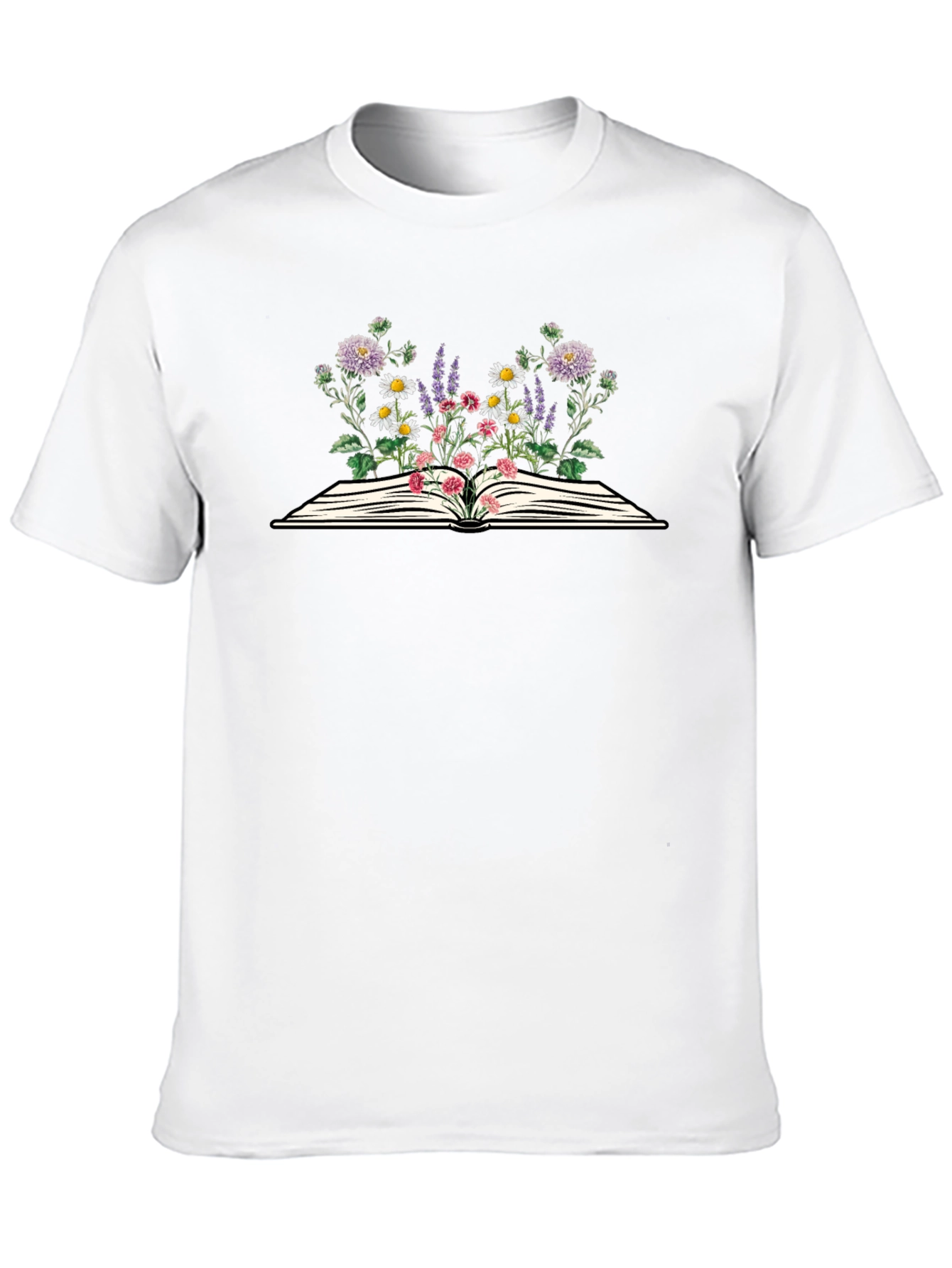Floral Book T-Shirt - Unisex Graphic Tee