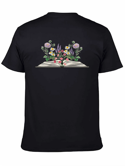 Floral Book T-Shirt - Unisex Graphic Tee
