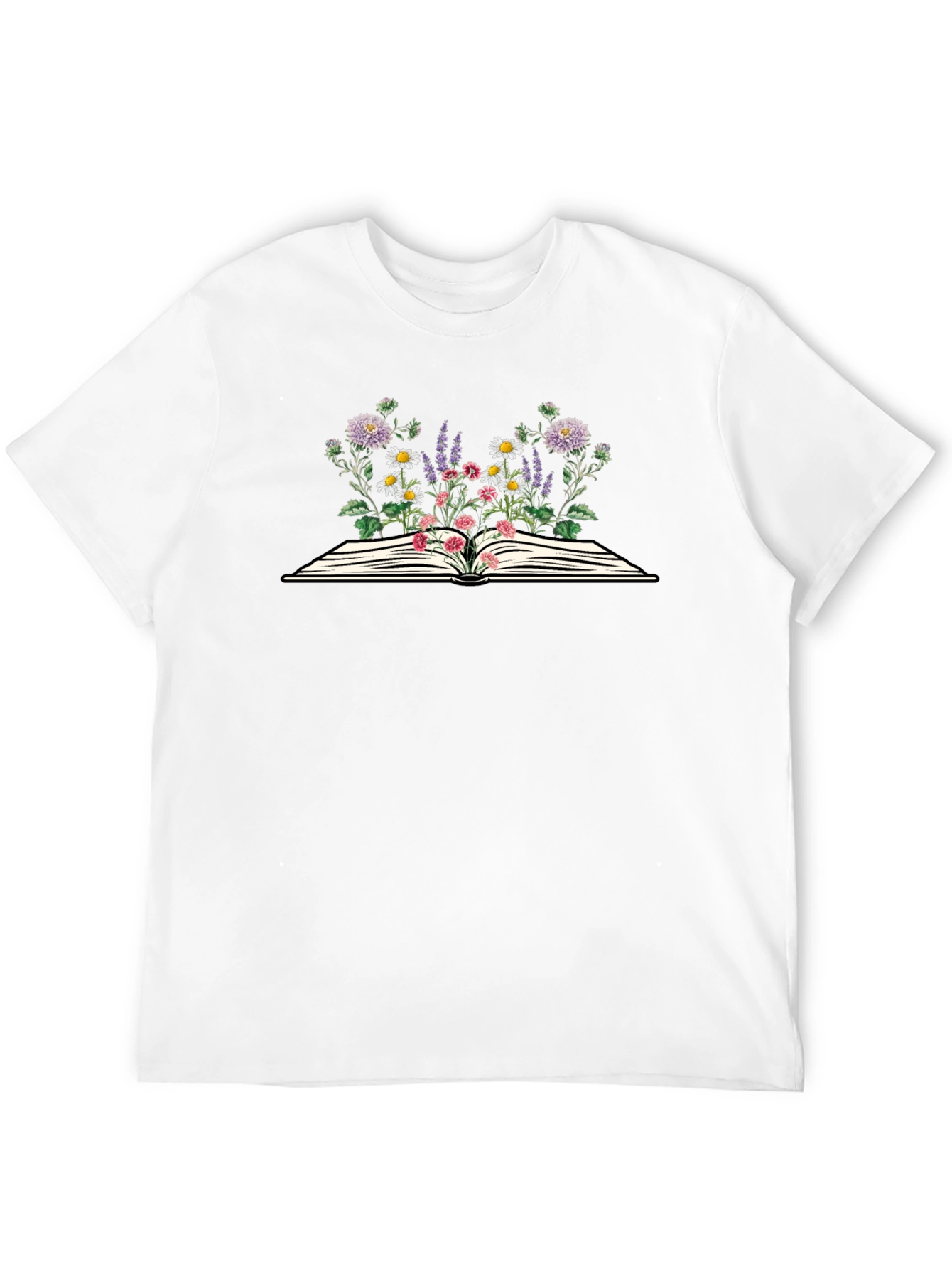 Floral Book T-Shirt - Unisex Graphic Tee