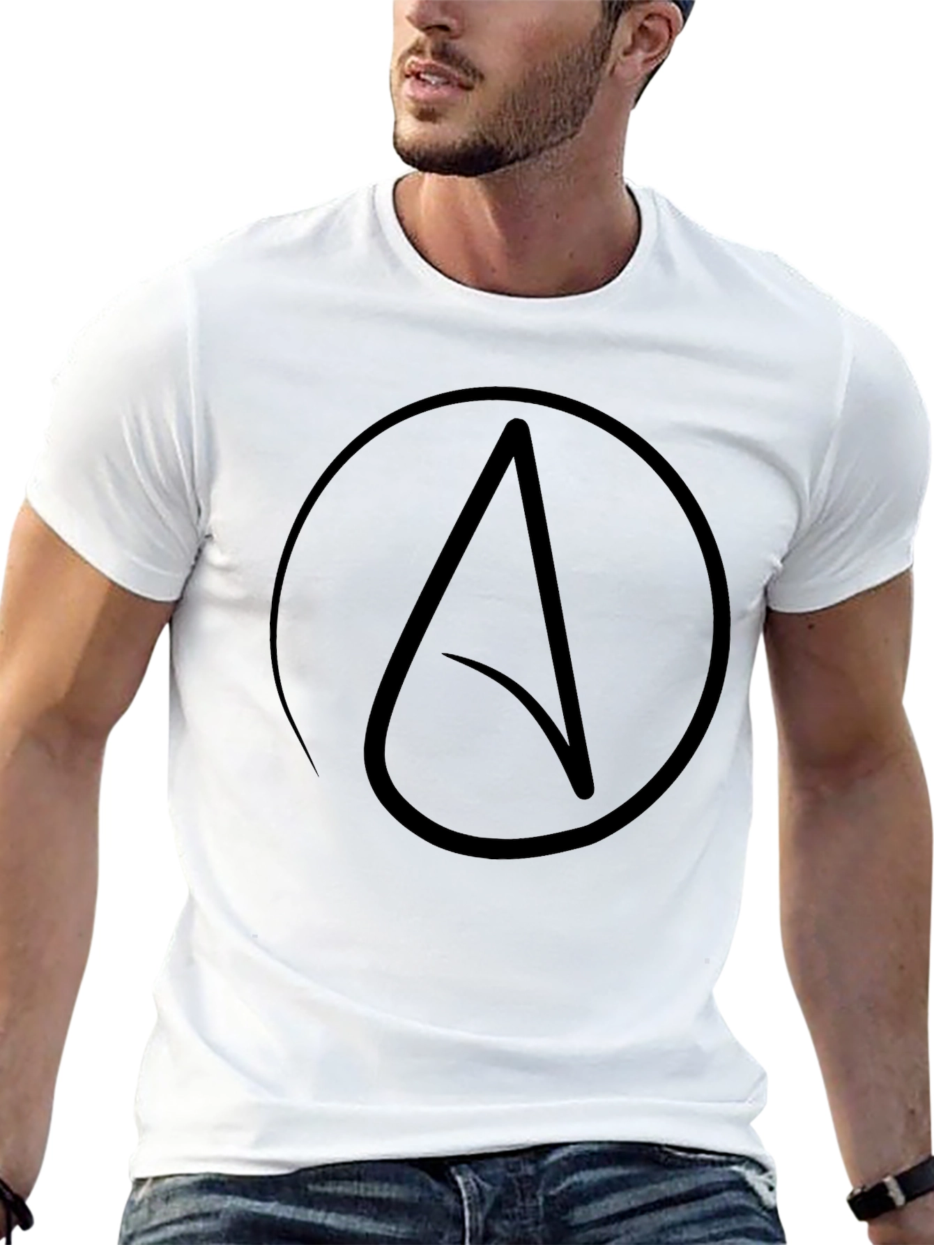 Atheist Symbol T-Shirt - Black