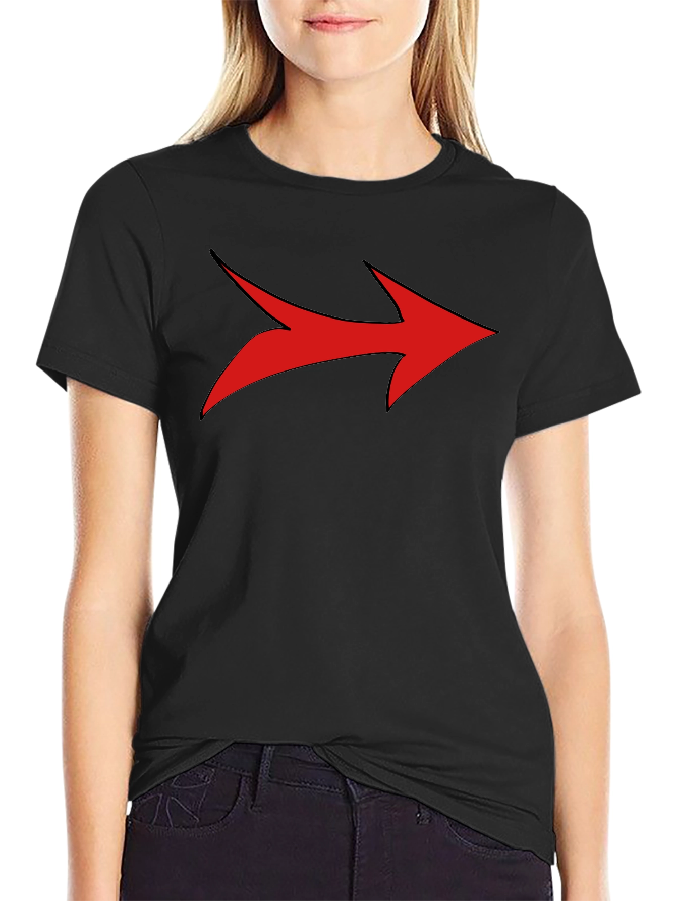 Bold Arrow Graphic Tee - Stylish Mens Black T-Shirt