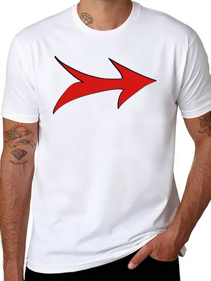 Bold Arrow Graphic Tee - Stylish Mens Black T-Shirt