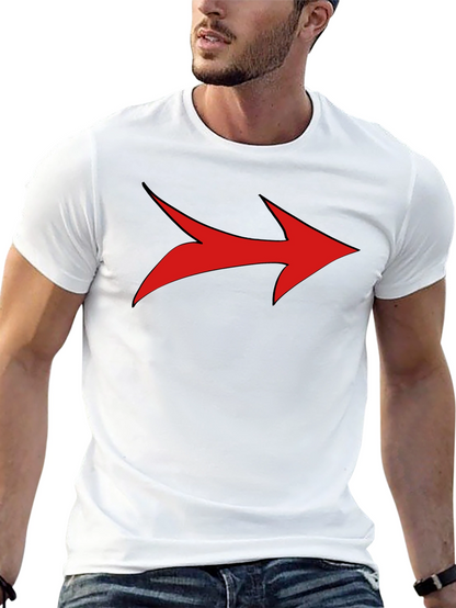 Bold Arrow Graphic Tee - Stylish Mens Black T-Shirt