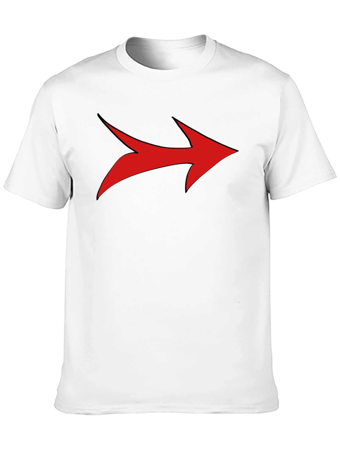 Bold Arrow Graphic Tee - Stylish Mens Black T-Shirt