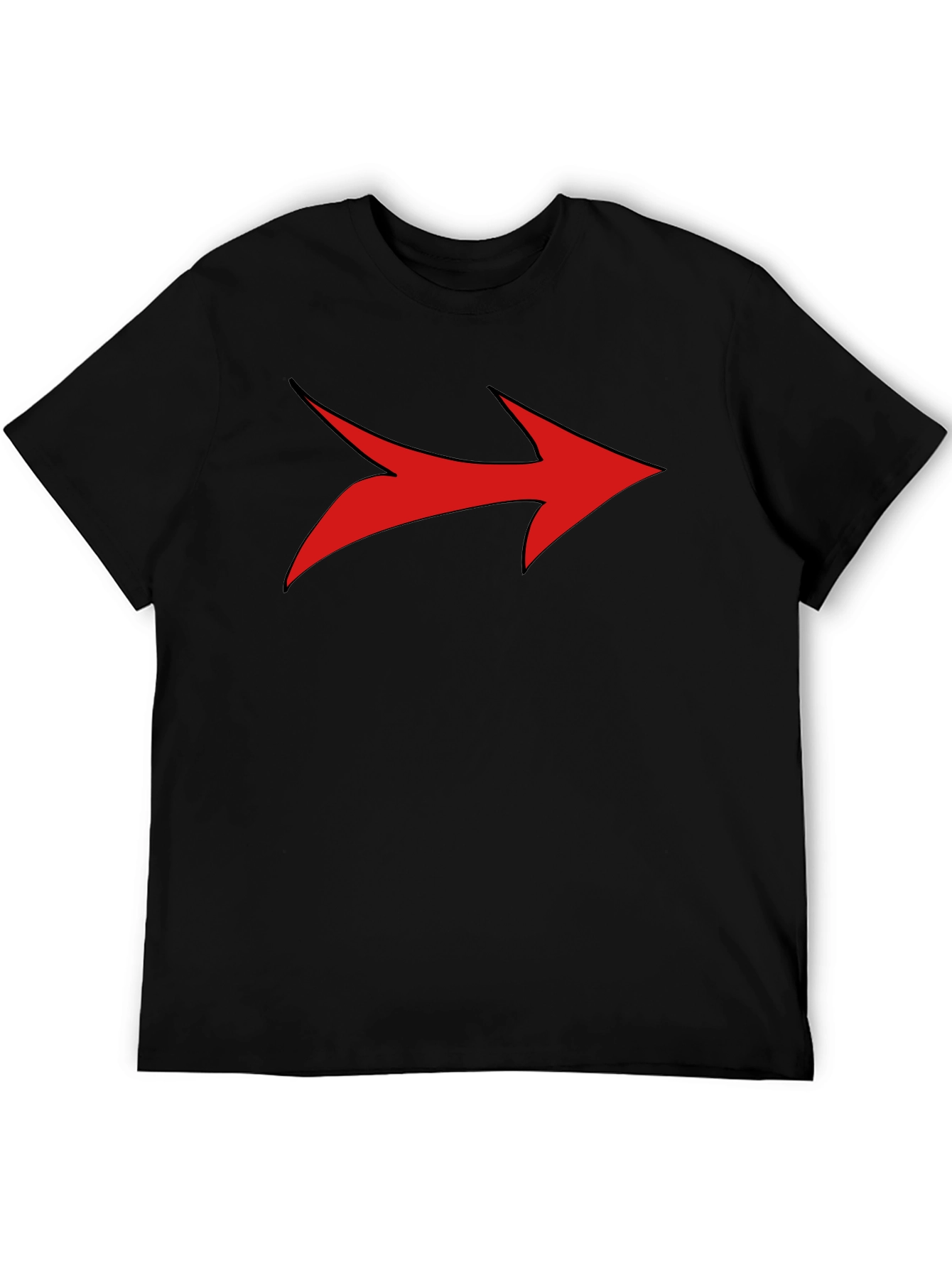 Bold Arrow Graphic Tee - Stylish Mens Black T-Shirt