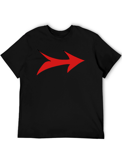 Bold Arrow Graphic Tee - Stylish Mens Black T-Shirt