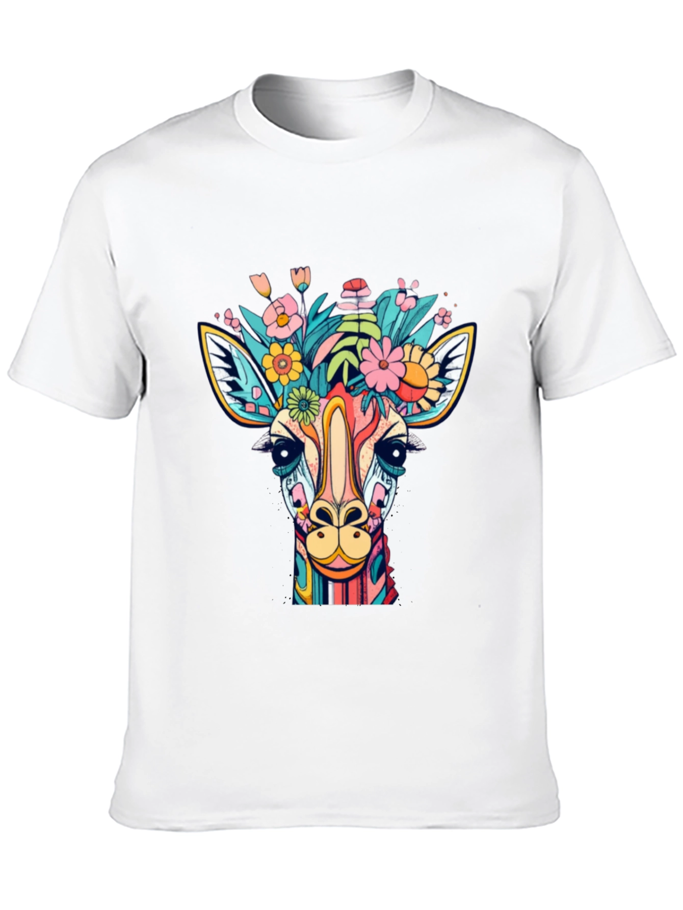 Giraffe Floral Graphic Tee