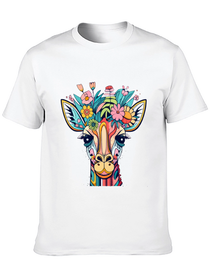 Giraffe Floral Graphic Tee