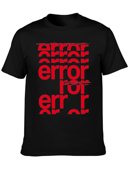 Error Glitch Graphic Tee - Black