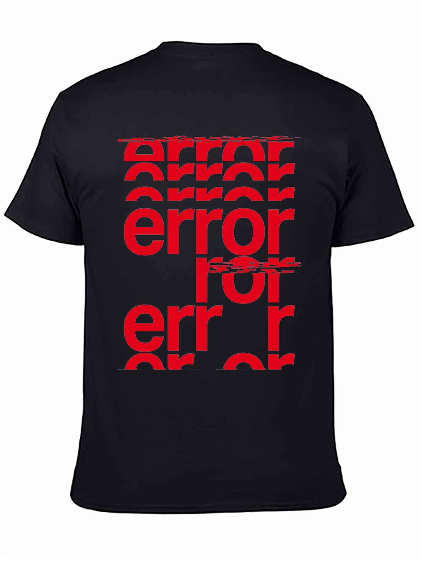 Error Glitch Graphic Tee - Black