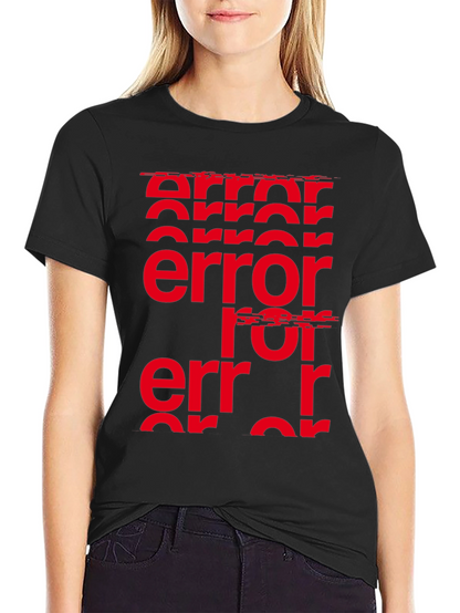 Error Glitch Graphic Tee - Black