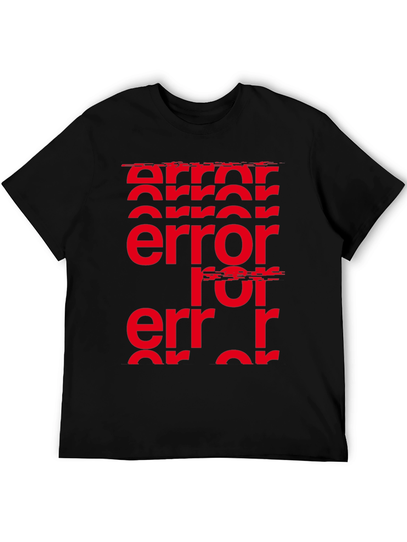 Error Glitch Graphic Tee - Black