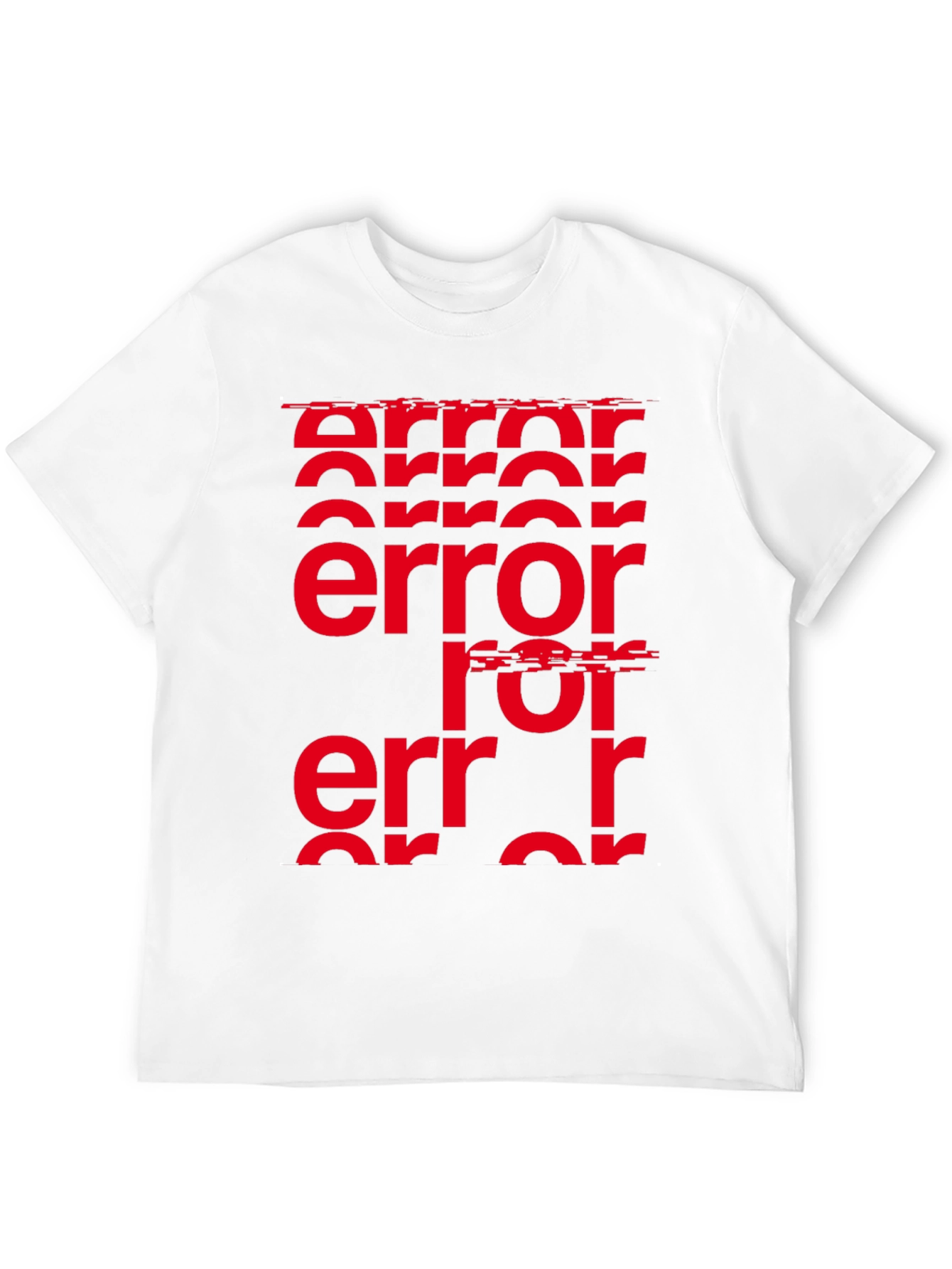 Error Glitch Graphic Tee - Black