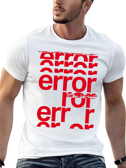 Error Glitch Graphic Tee - Black