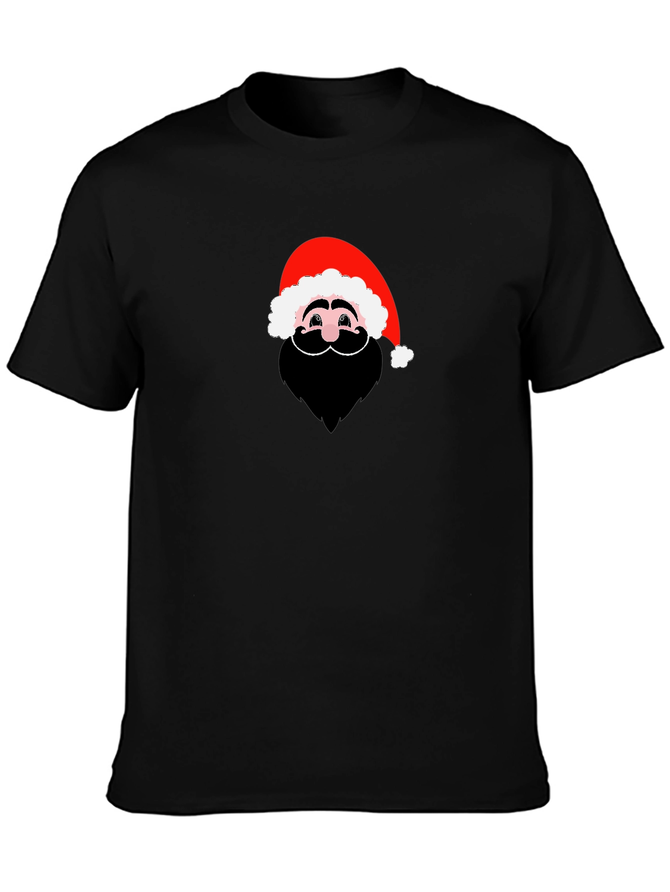 Santa Graphic Black T-Shirt