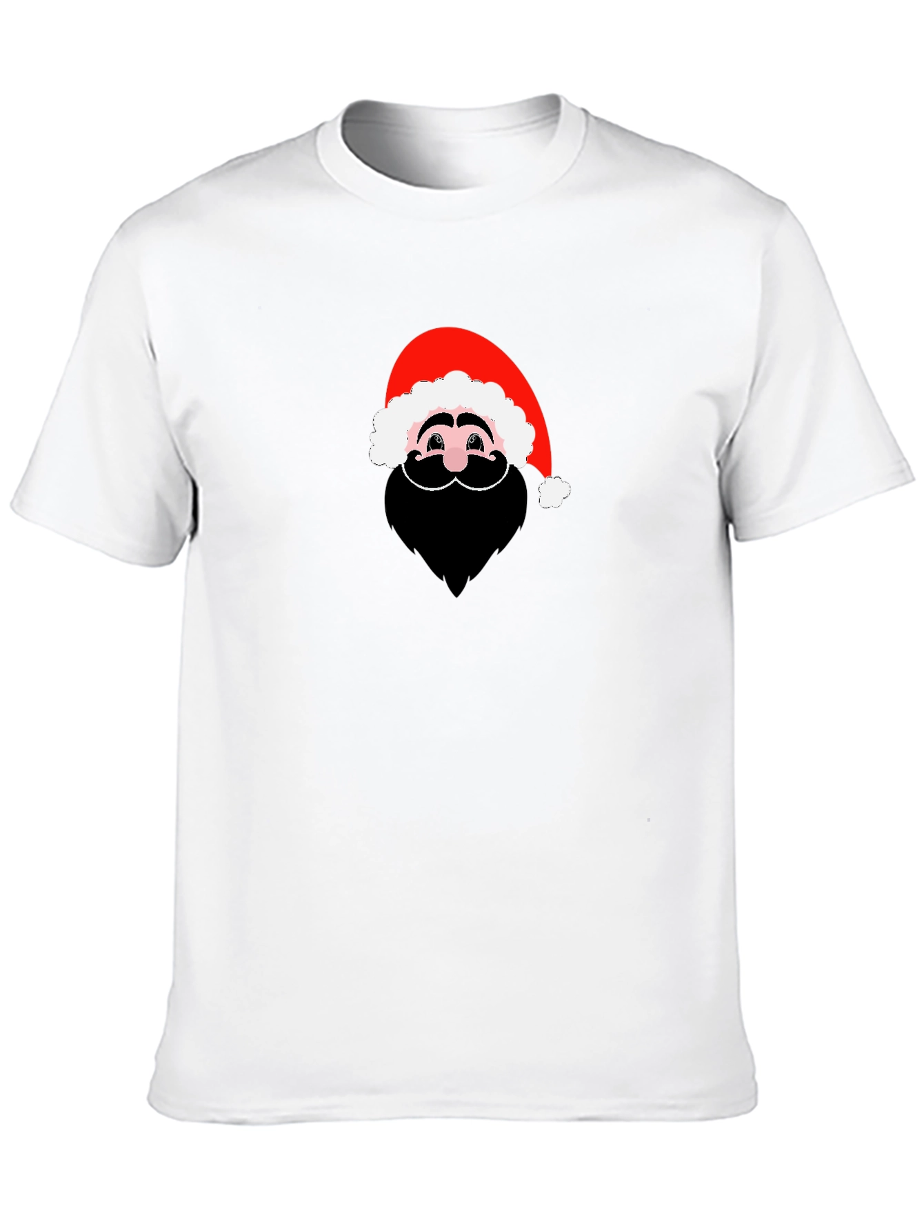 Santa Graphic Black T-Shirt
