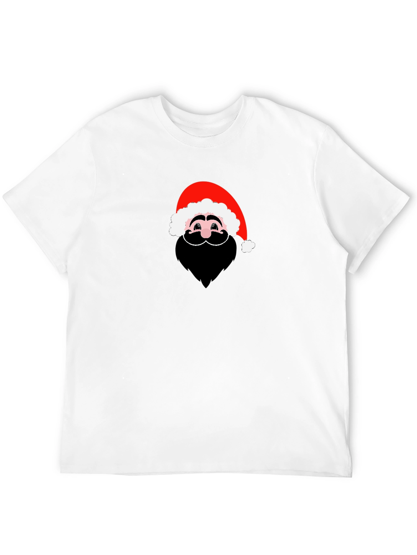 Santa Graphic Black T-Shirt