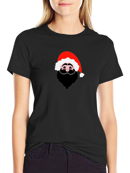 Santa Graphic Black T-Shirt