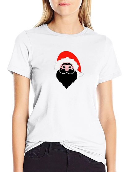 Santa Graphic Black T-Shirt