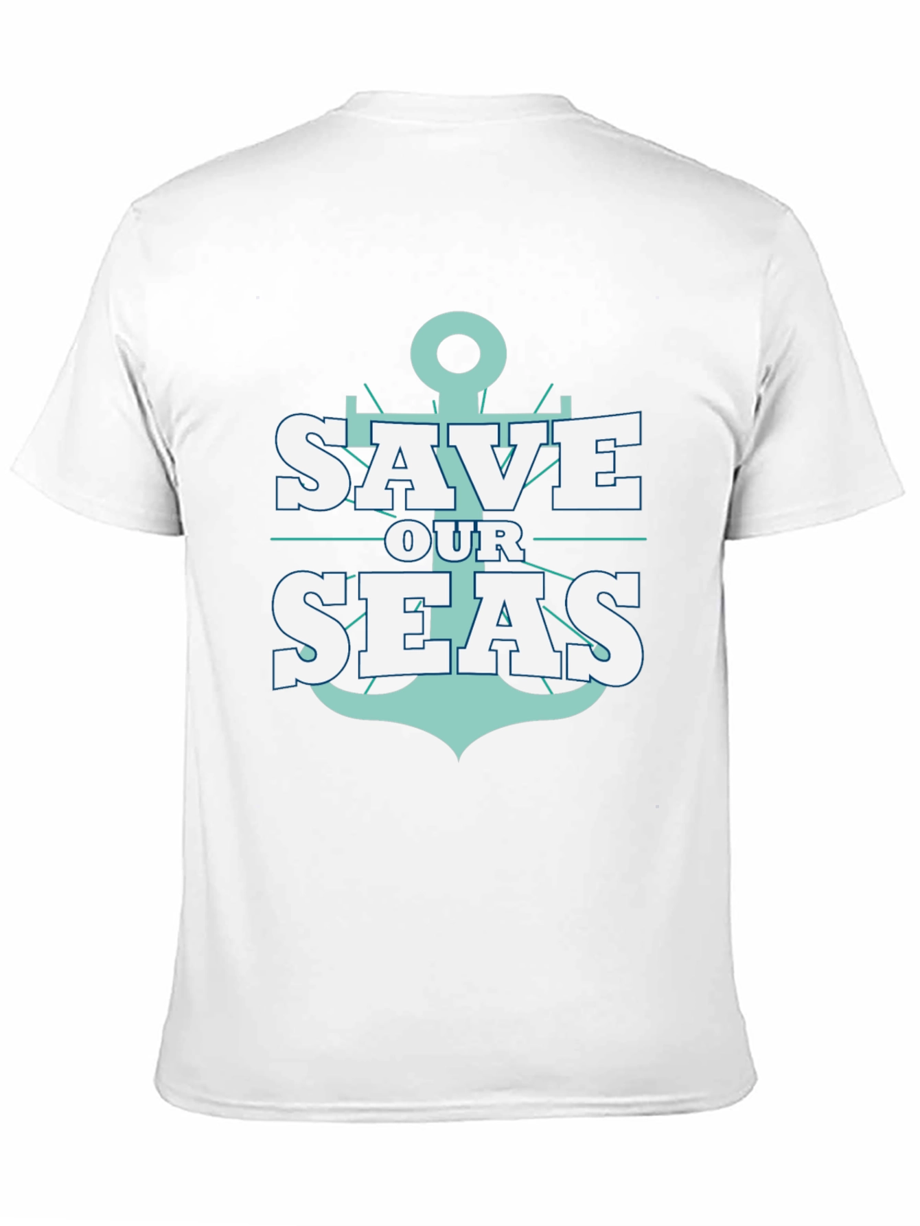 Save Our Seas Anchor Graphic Black T-Shirt