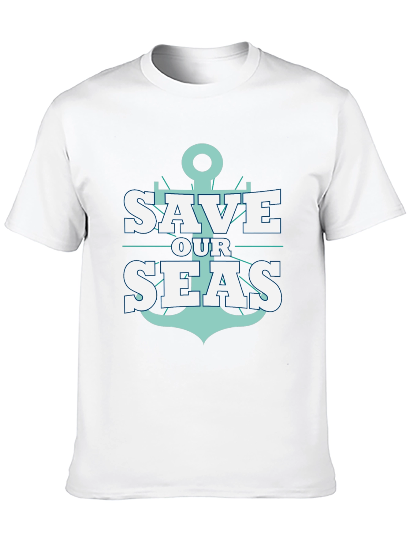 Save Our Seas Anchor Graphic Black T-Shirt