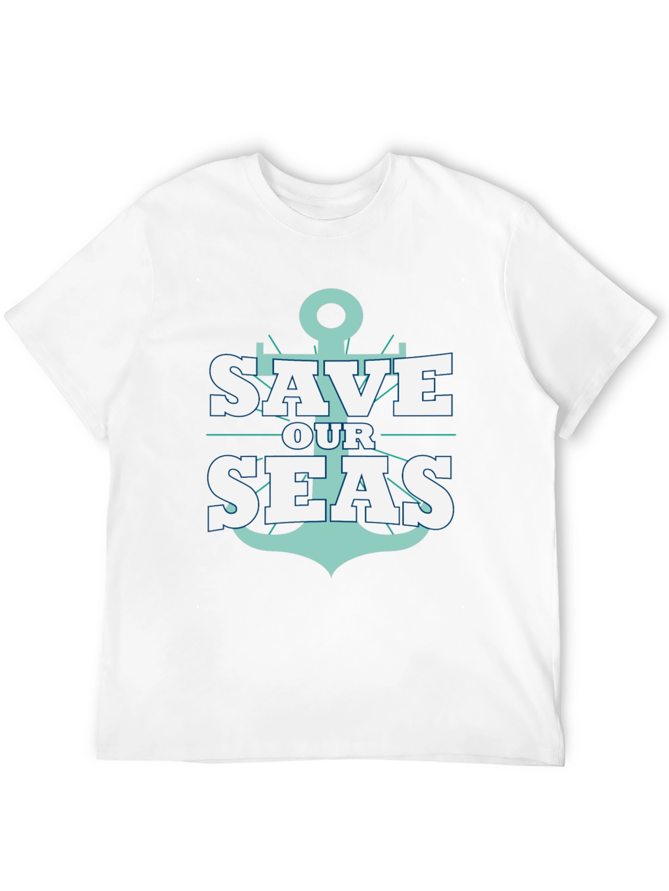 Save Our Seas Anchor Graphic Black T-Shirt