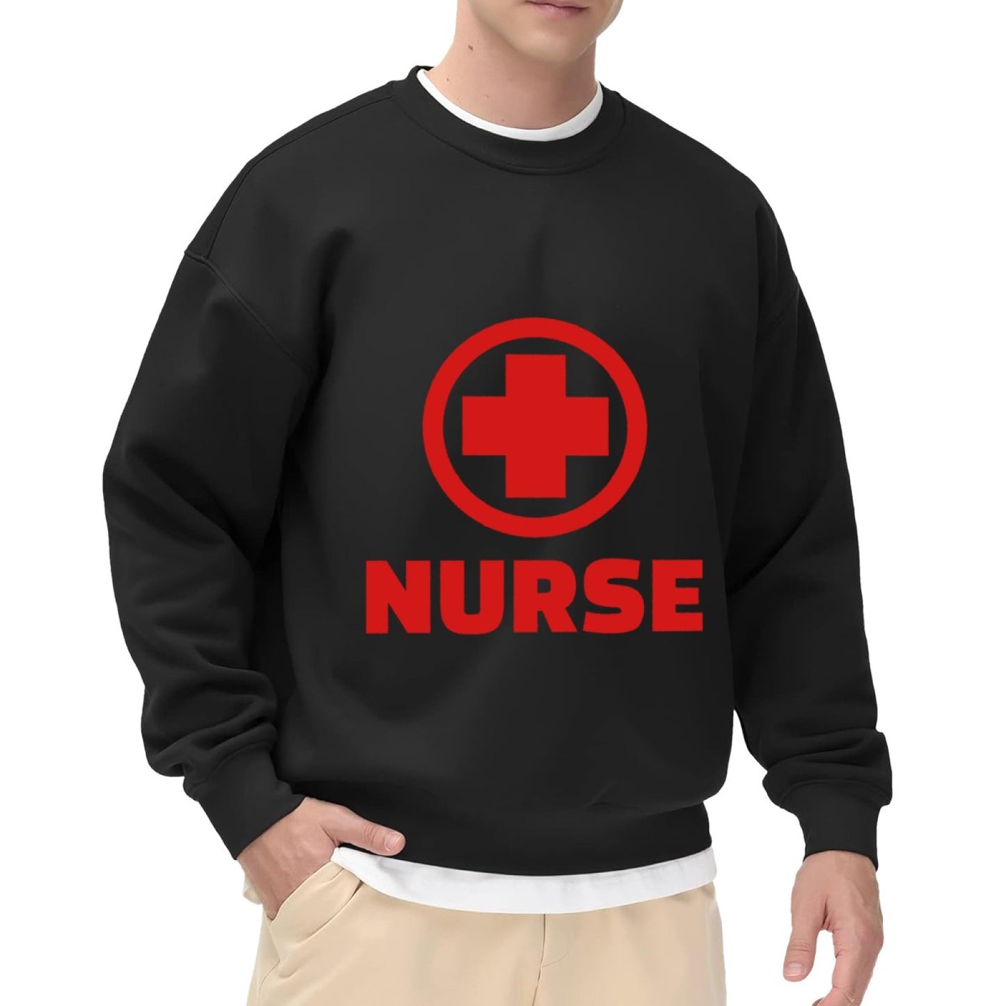 Classic Red Cross Nurse Graphic Sweatshirt