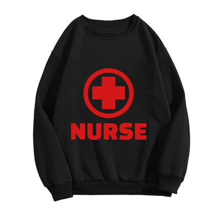 Classic Red Cross Nurse Graphic Sweatshirt