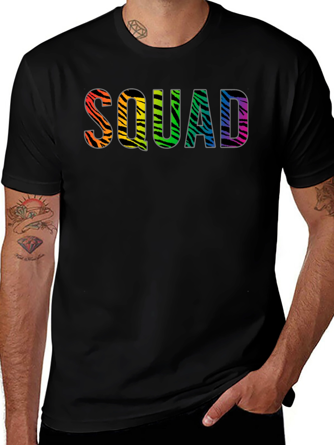 Squad Zebra Rainbow Graphic Tee