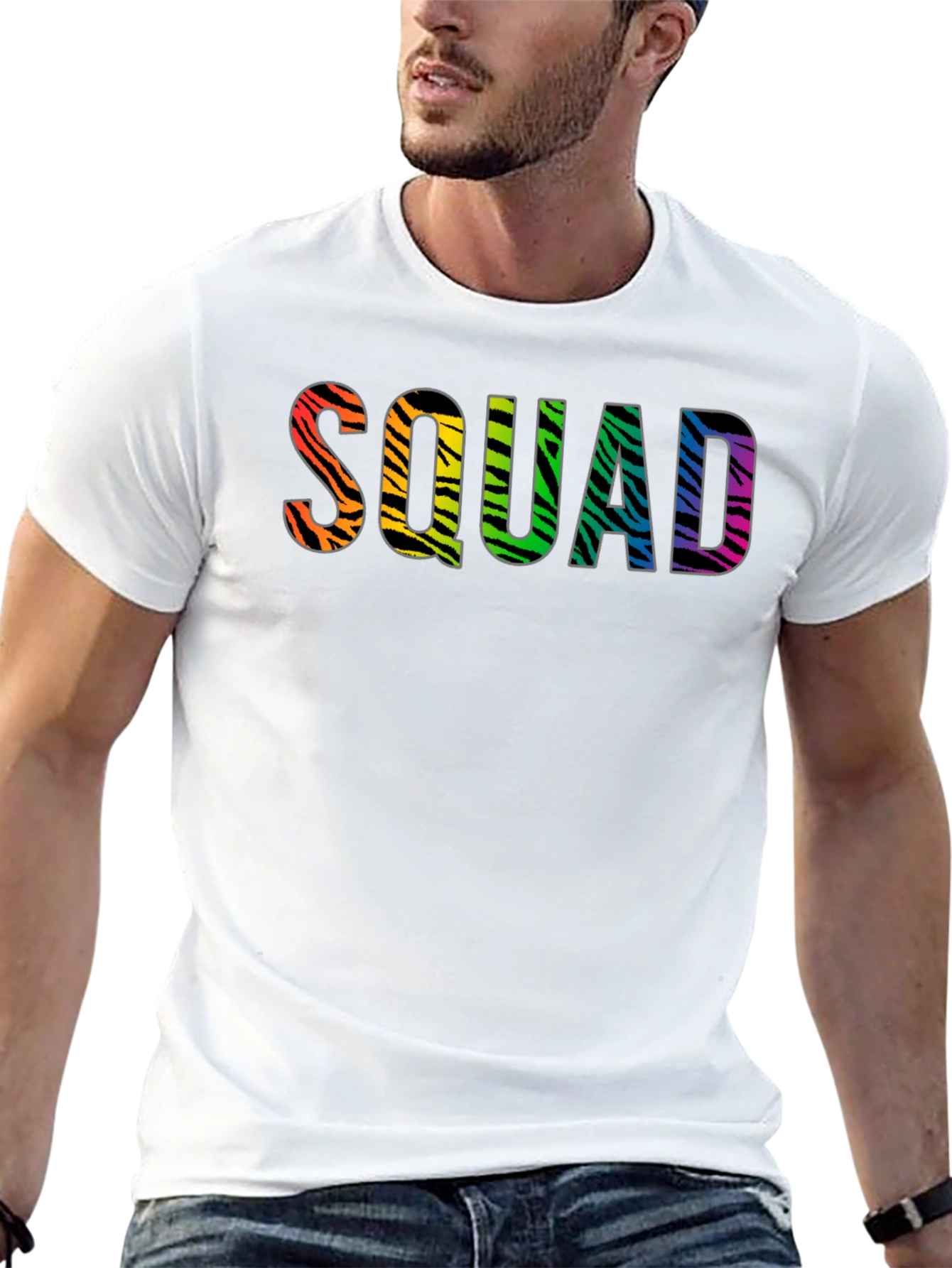 Squad Zebra Rainbow Graphic Tee