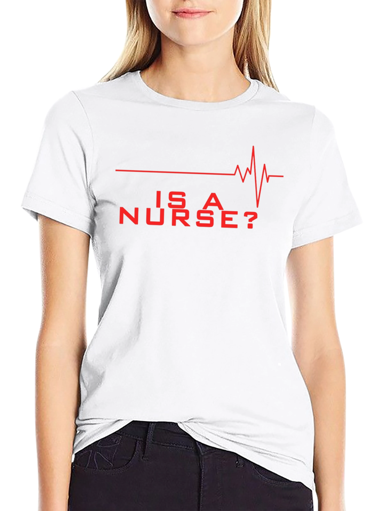 Is A Nurse? Red Graphic Novelty T-Shirt
