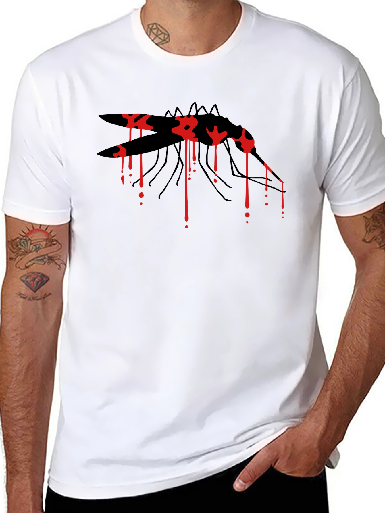 Mosquito Graphic Tee - Black Cotton Blend
