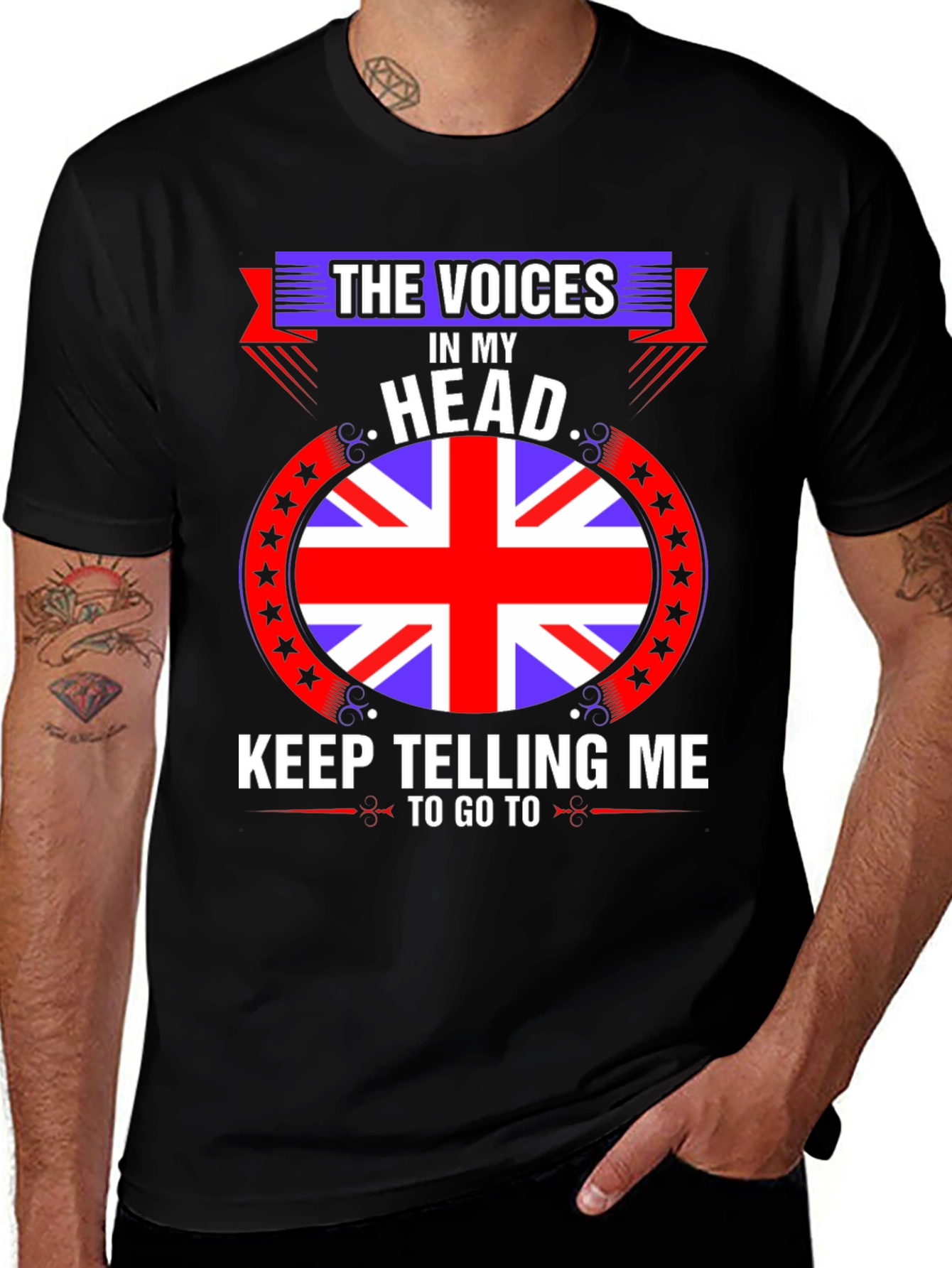 Voices in My Head UK Flag T-Shirt
